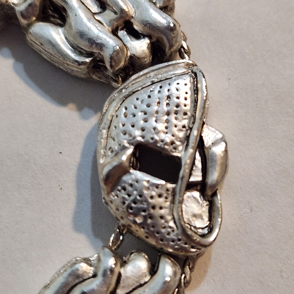 Vintage Noah's Ark theme slide bracelet Silver Colored sheep camel elephant dove - Picture 9 of 16